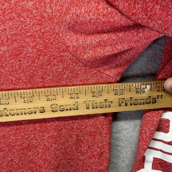 Ohio State Buckeyes Shirt Mens Large Red NCAA Basketball Nike Hooded Long Sleeve - Picture 6 of 9